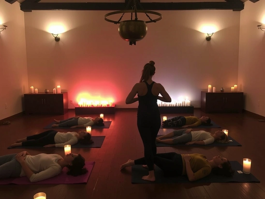 Sound healing event with singing bowls and gongs